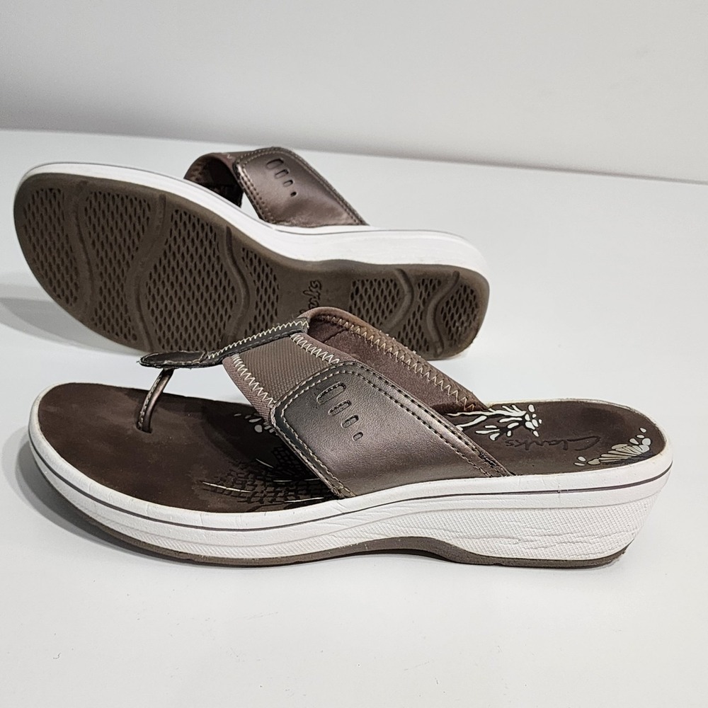 Clarks Breeze Sea Flip Flop Sandals Womens 11 US Shoes‎ Cloudsteppers Platform